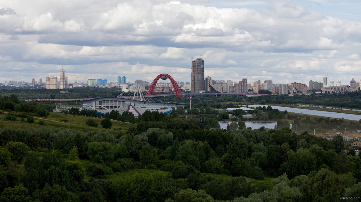 2009 Москва Крылатские холмы, Живописный мост река природа небо облака