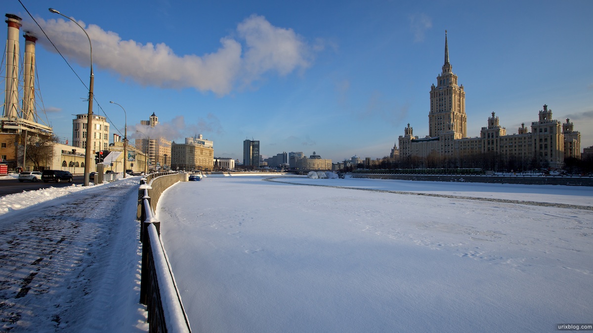 2010 Центр Международной Торговли Москва снег река лёд