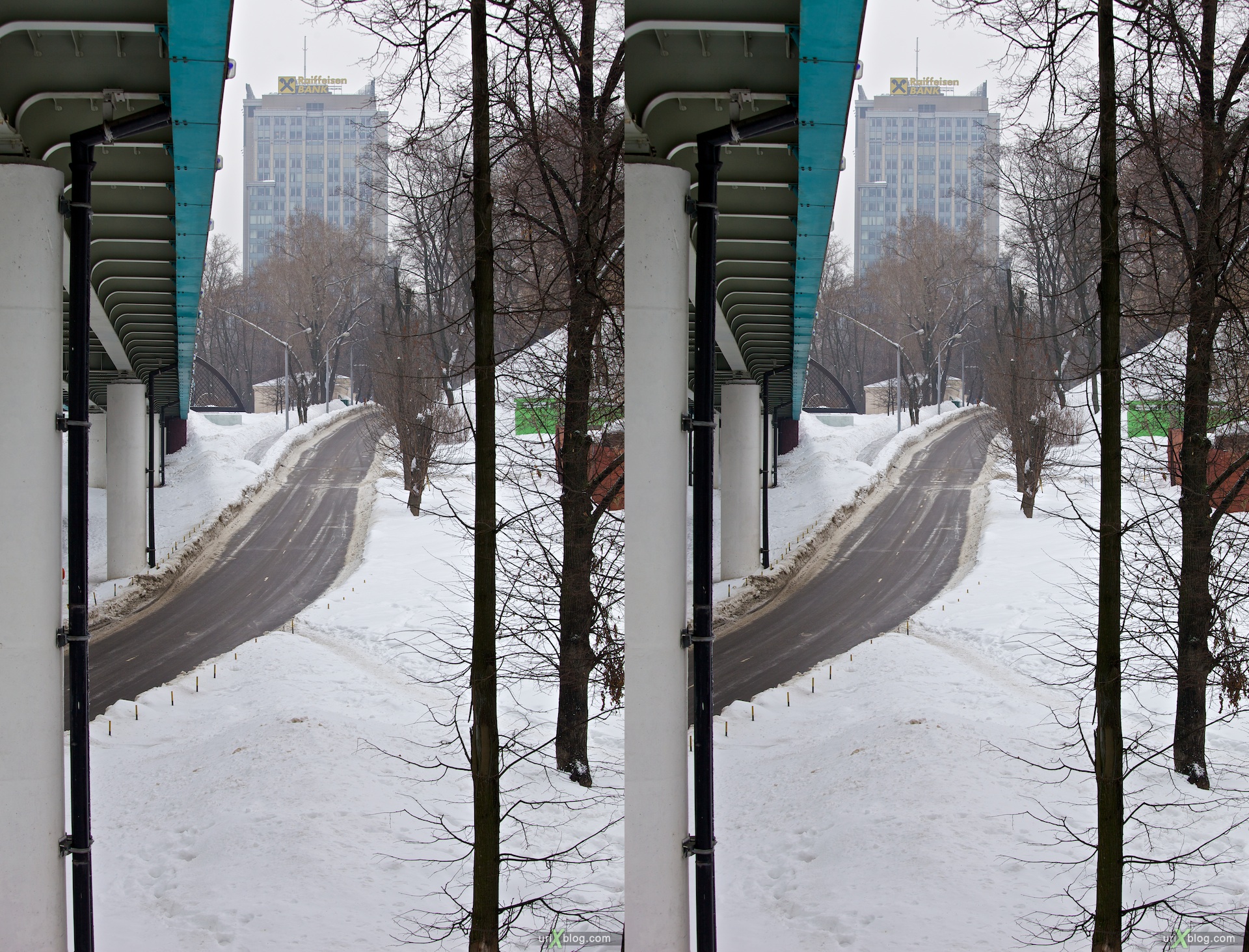 2010 3D, stereo, cross-eyed, стерео, стереопара Москва Андреевский мост