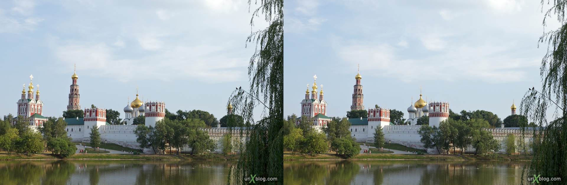 3D, stereo, cross-eyed, стерео, стереопара Новодевичий монастырь Москва Novodevichiy monastyr Moscow