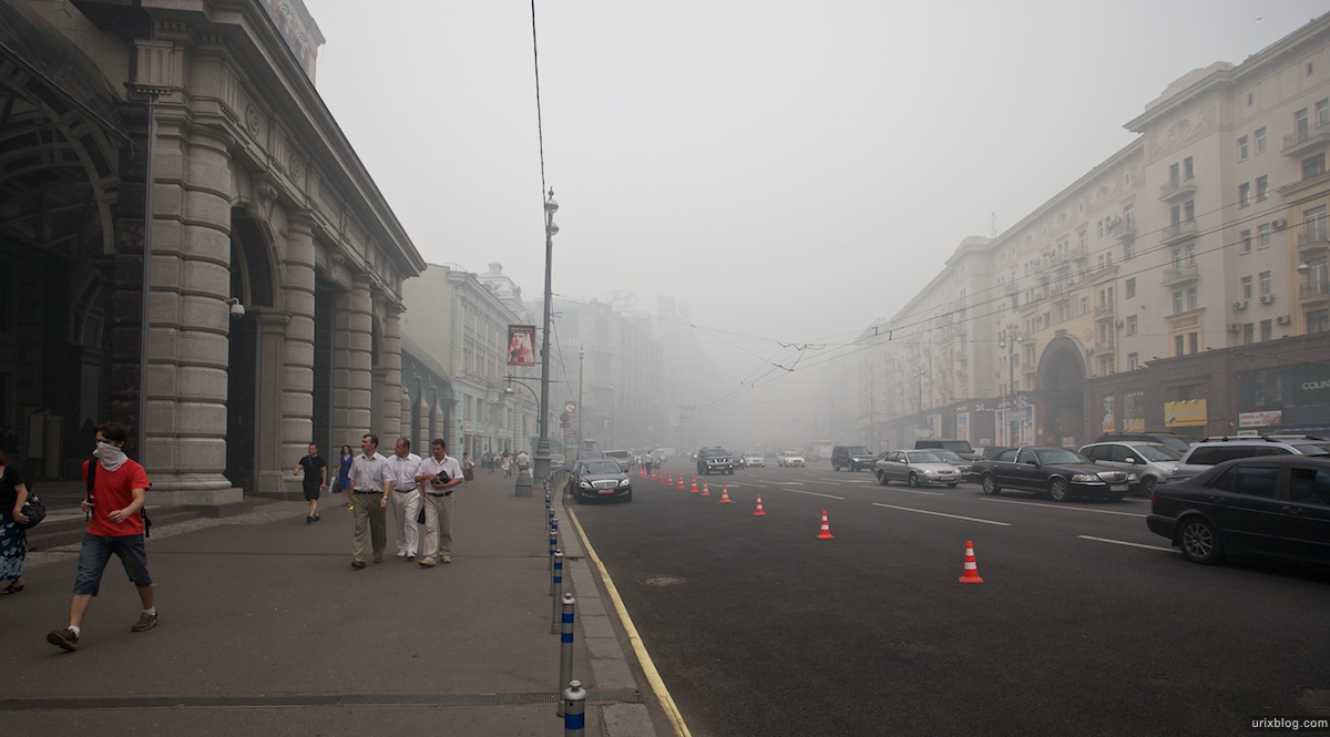 2010 Moscow Москва morning heat жара утро пожары wildfire smog смог