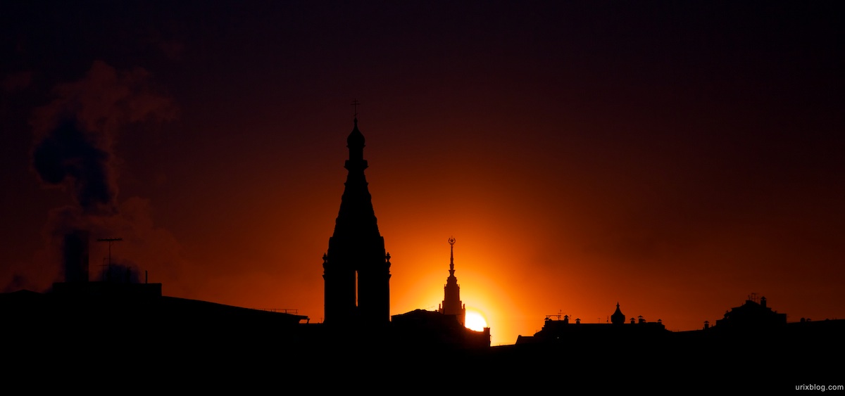 2010 Sunset Moscow, закат солнца вечер Москва