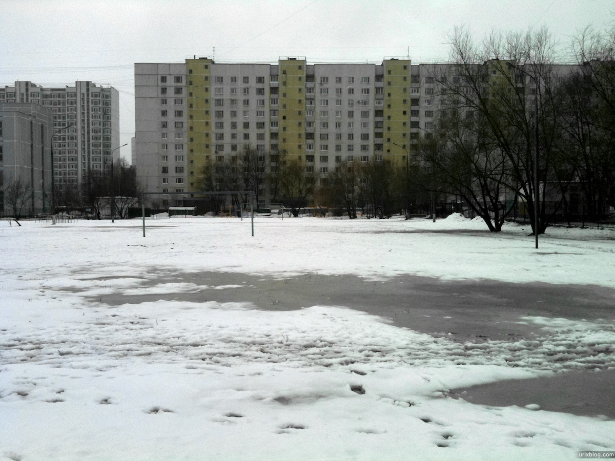 2011 Moscow, Otradnoye, spring, snow, Москва, Отрадное, весна, снег