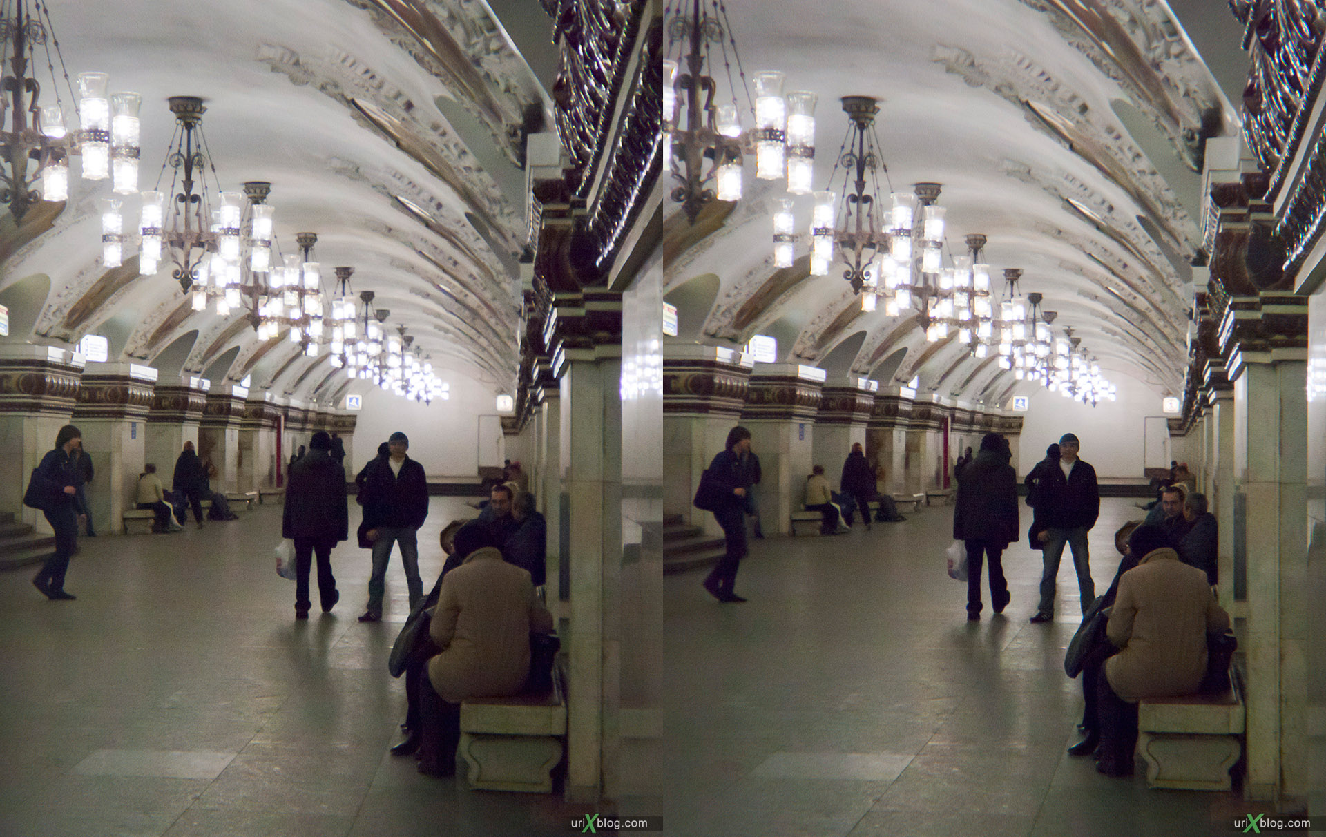 Loreo 3D lens in a cap стерео, стереопара Moscow, Kievskaya metro station, Москва, Киевская, stereo, стерео, cross-eyed, 3D