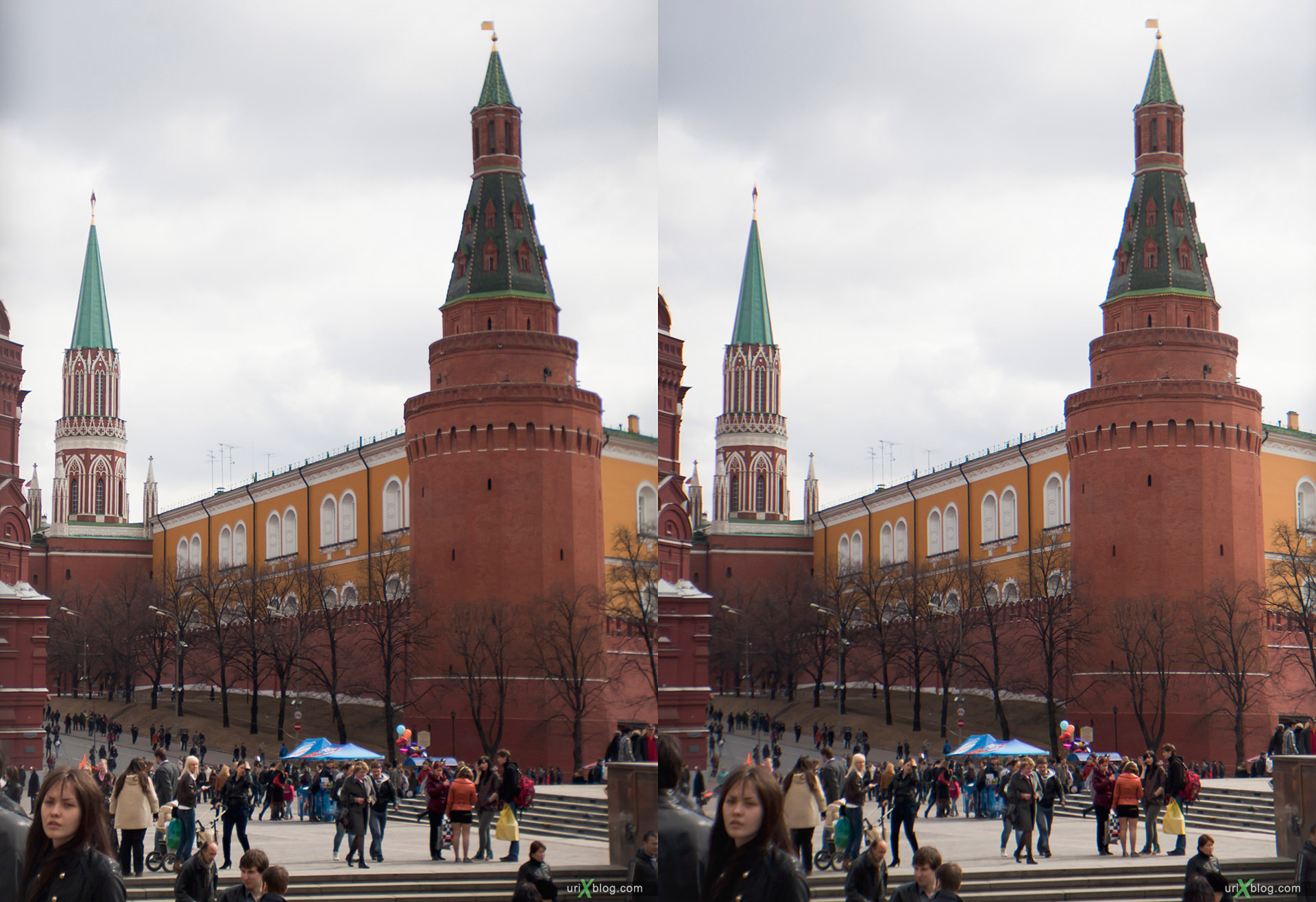 2011 Kremlin, Кремль, Moscow, 3D, stereo, cross-eyed, стерео, стереопара, Москва, Loreo 3D lens in a cap