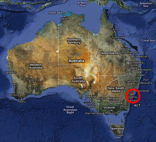 2010 map Sydney Australia