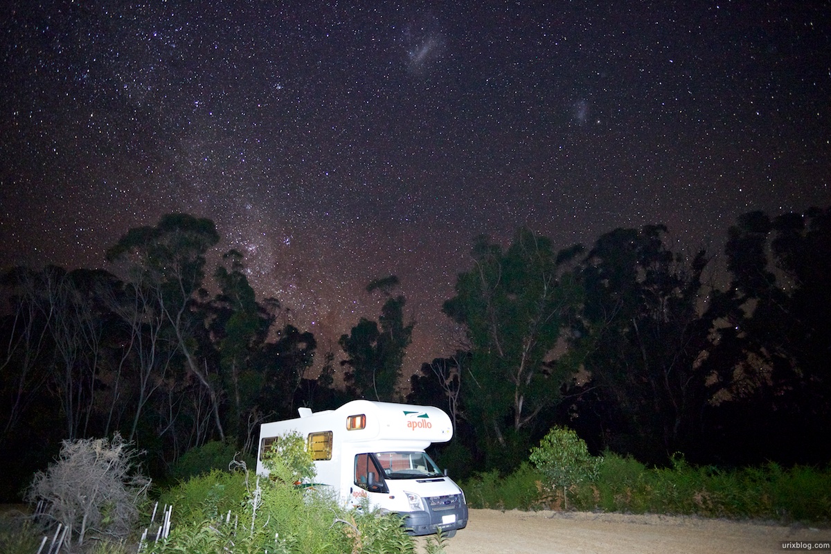 2011 2010 South Australia, Kangaroo Island, Остров Кенгуру, Южная Австралия, Flinders Chase, kamping, кемпинг, stars, south sky, звёзды, южное небо