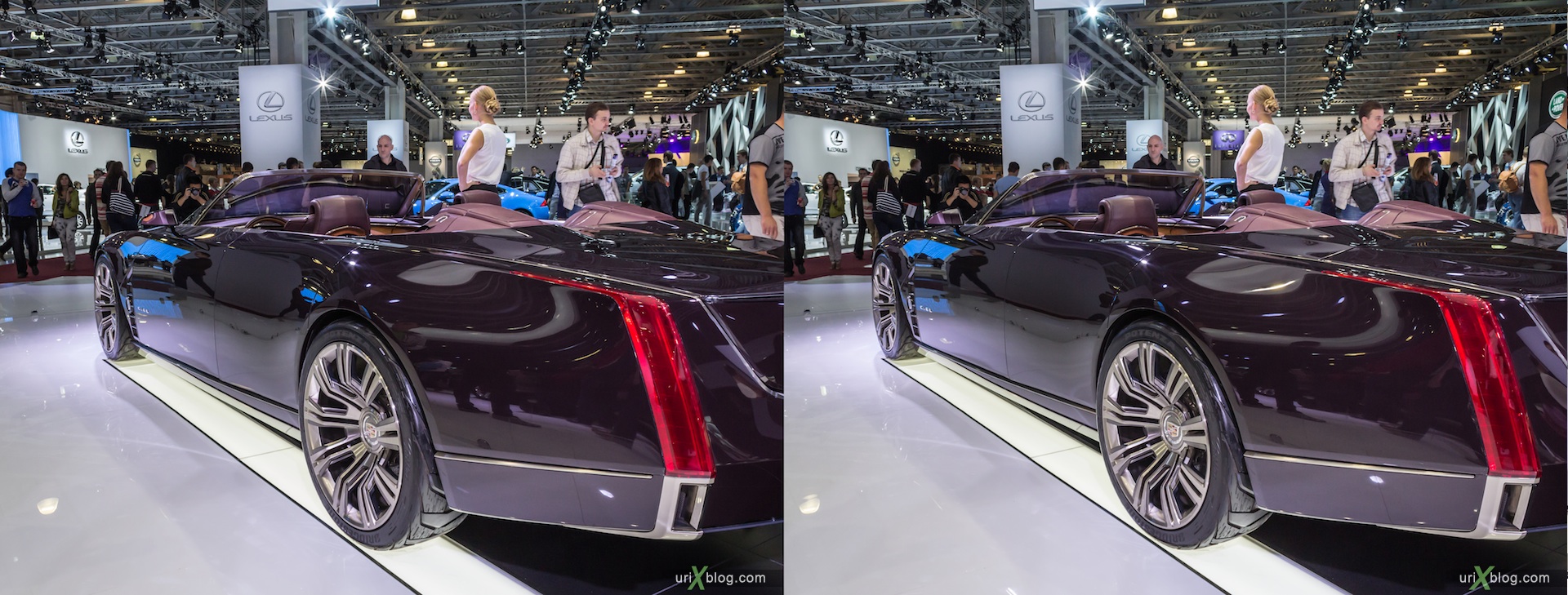 2012, Cadillac CIEL, Moscow International Automobile Salon, auto show, 3D, stereo pair, cross-eyed, crossview