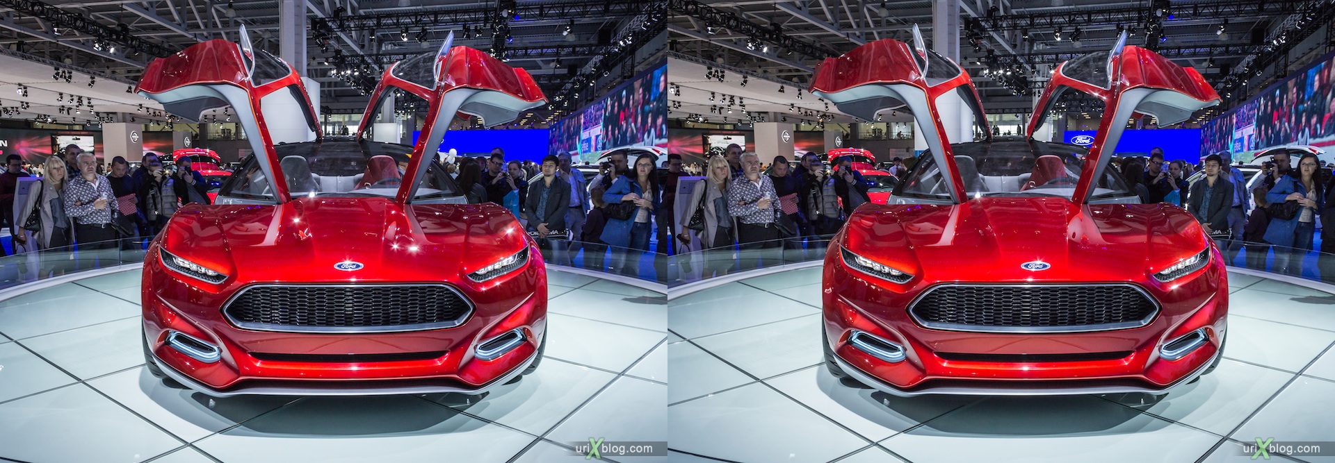 2012, Ford Evos, Moscow International Automobile Salon, auto show, 3D, stereo pair, cross-eyed, crossview