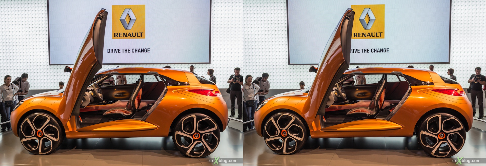 2012, Renault Captur, Moscow International Automobile Salon, auto show, 3D, stereo pair, cross-eyed, crossview