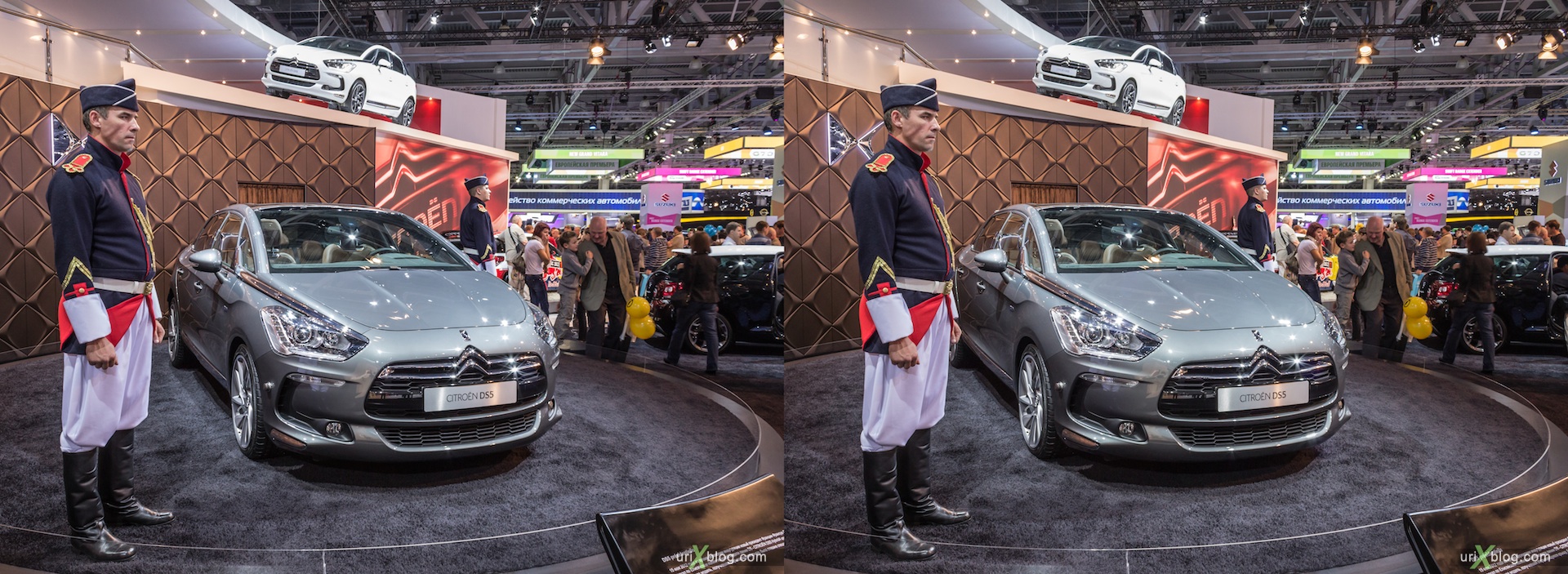 2012, Citroen DS5, Moscow International Automobile Salon, auto show, 3D, stereo pair, cross-eyed, crossview