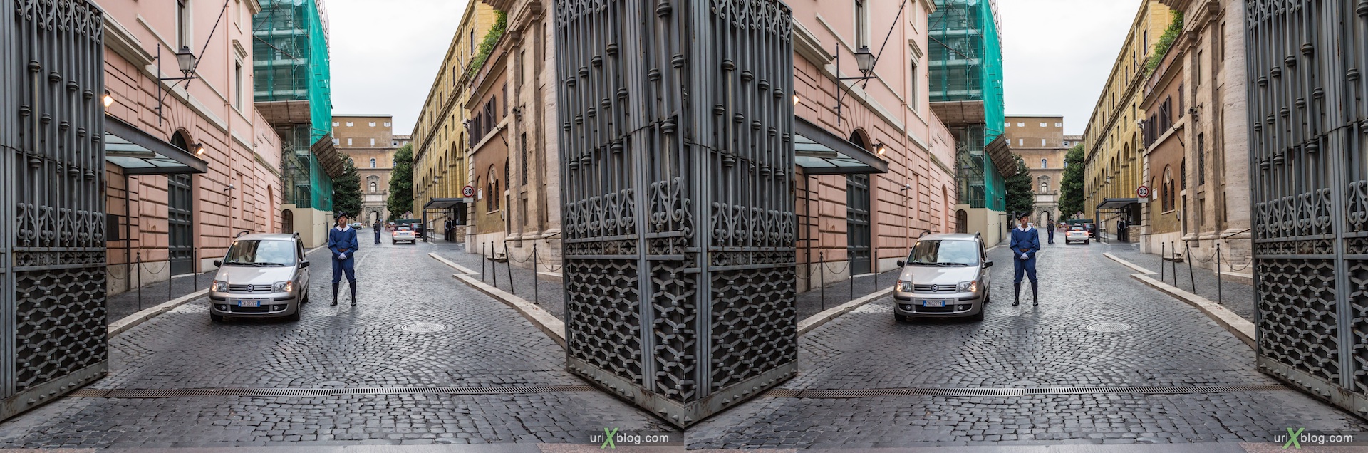 2012, Vatican, Rome, Italy, 3D, stereo pair, cross-eyed, crossview, cross view stereo pair