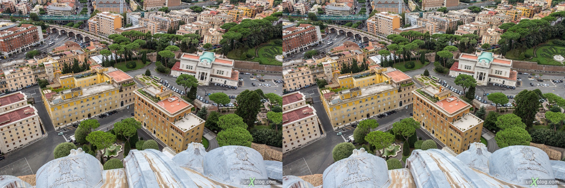 2012, Saint Peter's Basilica, Vatican, Rome, Italy, 3D, stereo pair, cross-eyed, crossview, cross view stereo pair