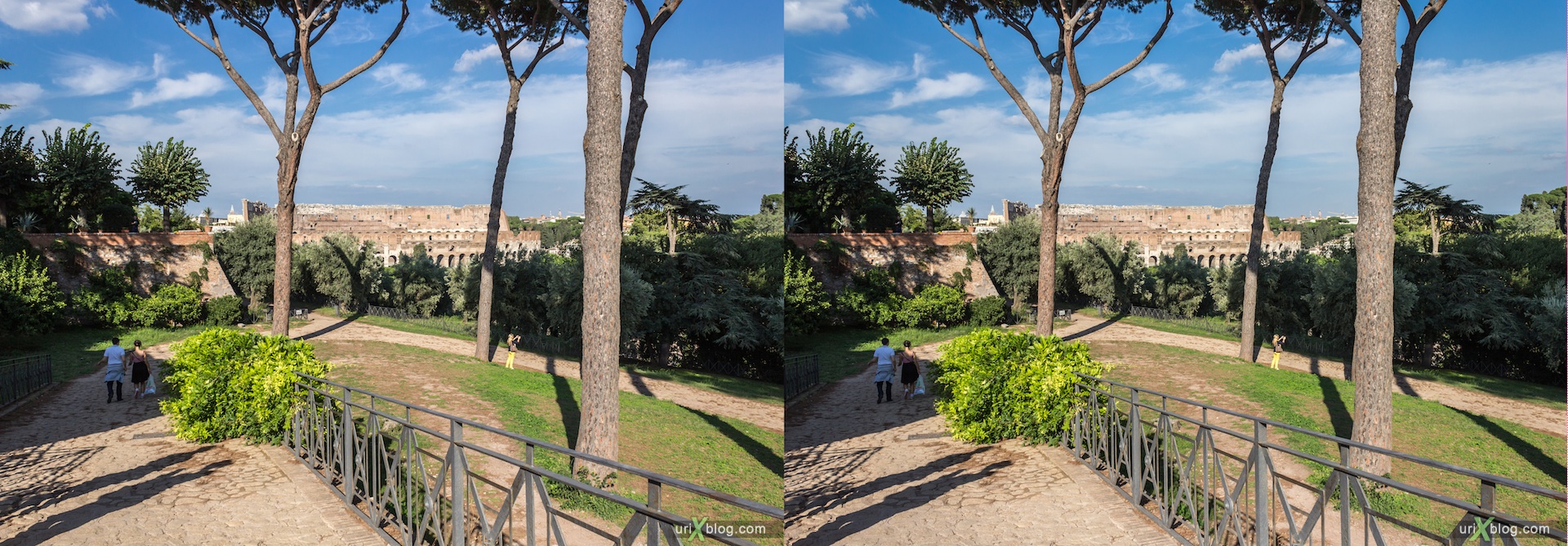2012, Roman Forum, Palatine Hill, Rome, Italy, ancient rome, city, 3D, stereo pair, cross-eyed, crossview, cross view stereo pair