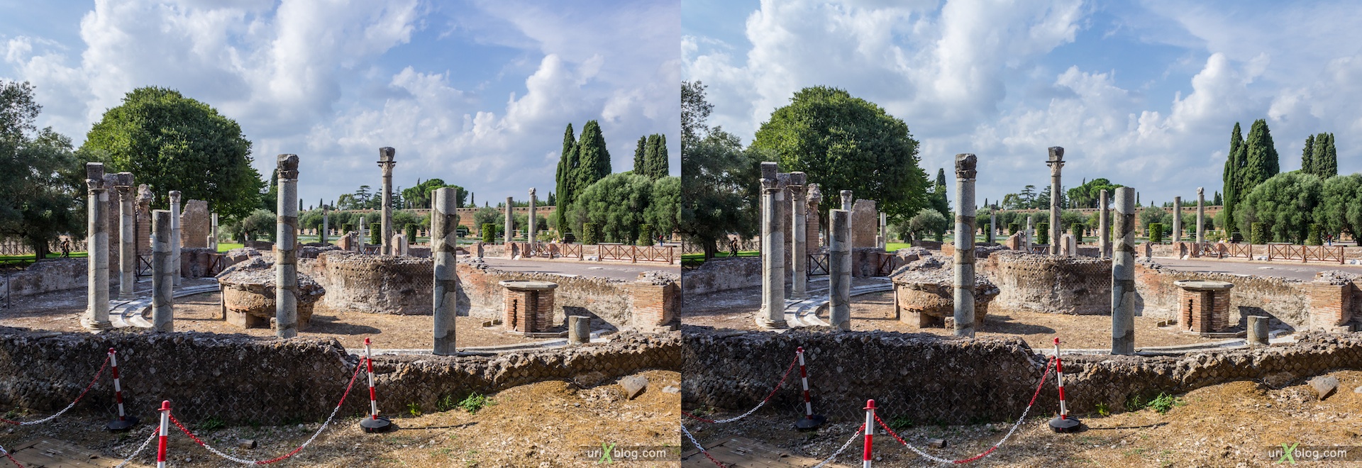 2012, Villa Adriana, Italy, Tivoli, Ancient Rome, 3D, stereo pair, cross-eyed, crossview, cross view stereo pair