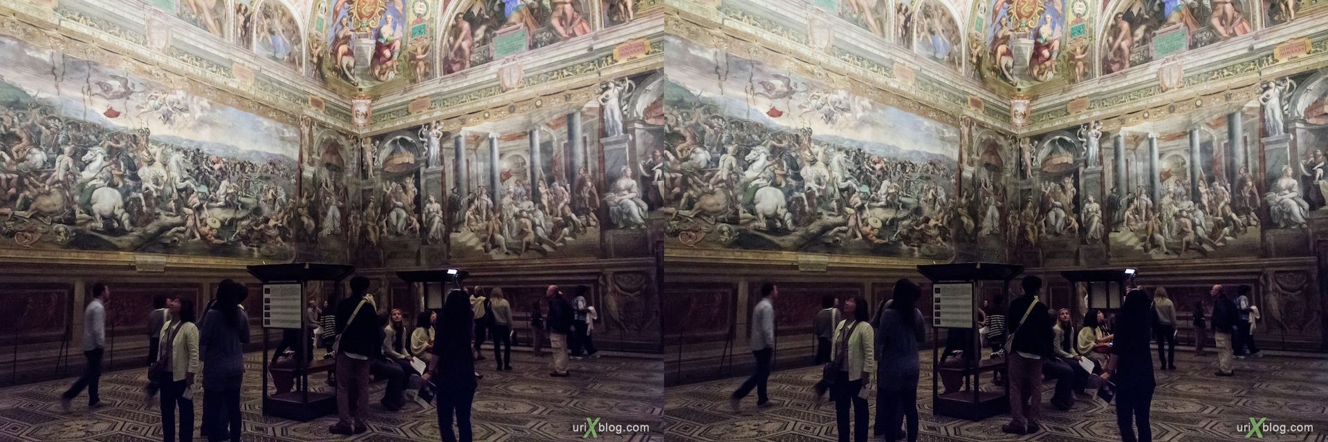 2012, Vatican museums, Rome, Italy, 3D, stereo pair, cross-eyed, crossview, cross view stereo pair