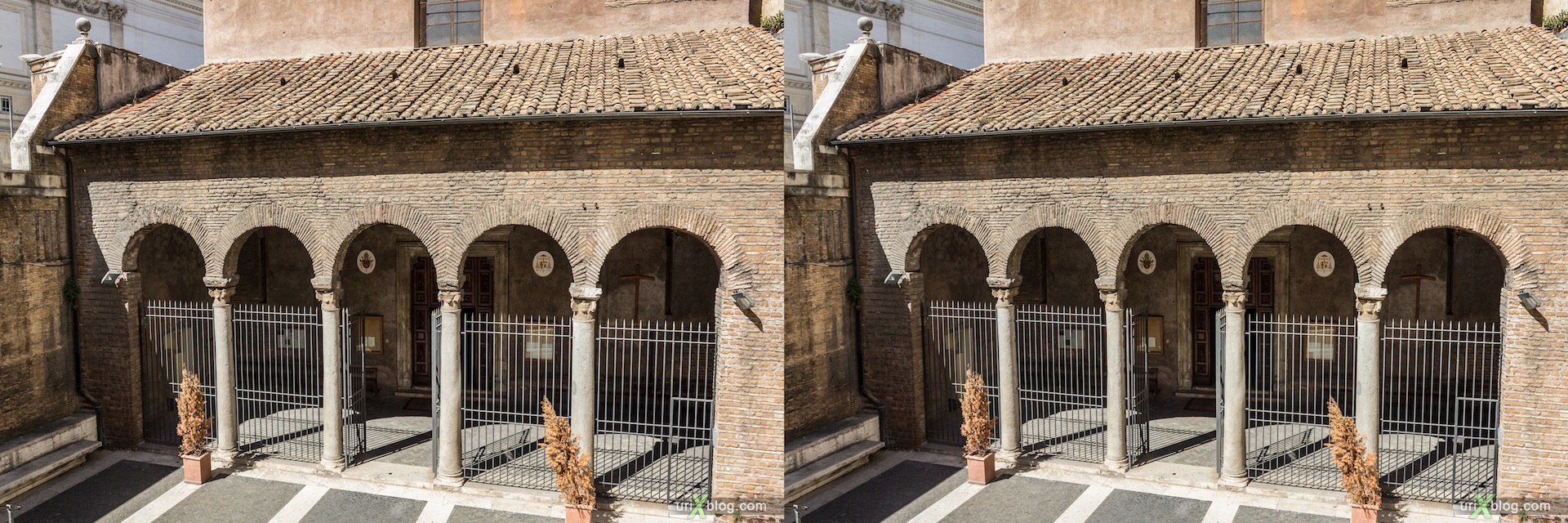 2012, church of San Vitale, Rome, Italy, cathedral, monastery, Christianity, Catholicism, 3D, stereo pair, cross-eyed, crossview, cross view stereo pair