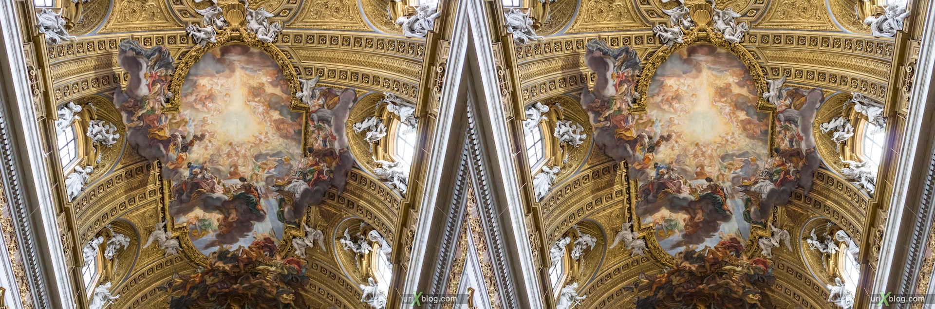 2012, church of the Gesù, Rome, Italy, cathedral, monastery, Christianity, Catholicism, 3D, stereo pair, cross-eyed, crossview, cross view stereo pair