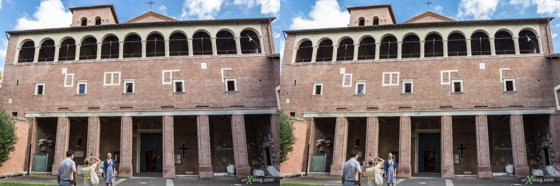 2012, basilica di San Saba, church, Rome, Italy, cathedral, monastery, Christianity, Catholicism, 3D, stereo pair, cross-eyed, crossview, cross view stereo pair