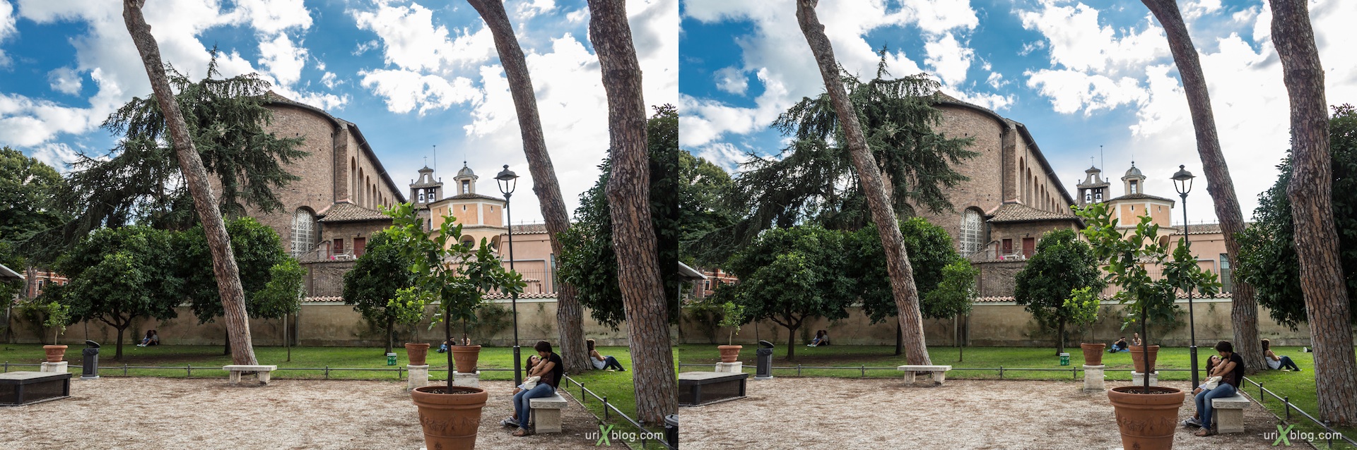 2012, basilica of Santa Sabina, church, Rome, Italy, cathedral, monastery, Christianity, Catholicism, 3D, stereo pair, cross-eyed, crossview, cross view stereo pair