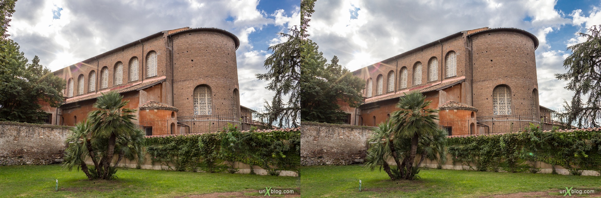 2012, basilica of Santa Sabina, church, Rome, Italy, cathedral, monastery, Christianity, Catholicism, 3D, stereo pair, cross-eyed, crossview, cross view stereo pair