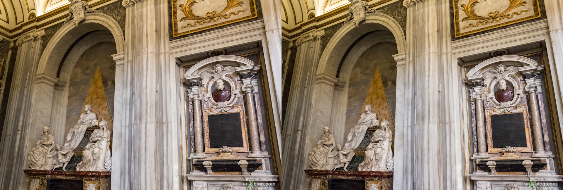 2012, basilica di Santa Maria Maggiore, church, Rome, Italy, cathedral, monastery, Christianity, Catholicism, 3D, stereo pair, cross-eyed, crossview, cross view stereo pair
