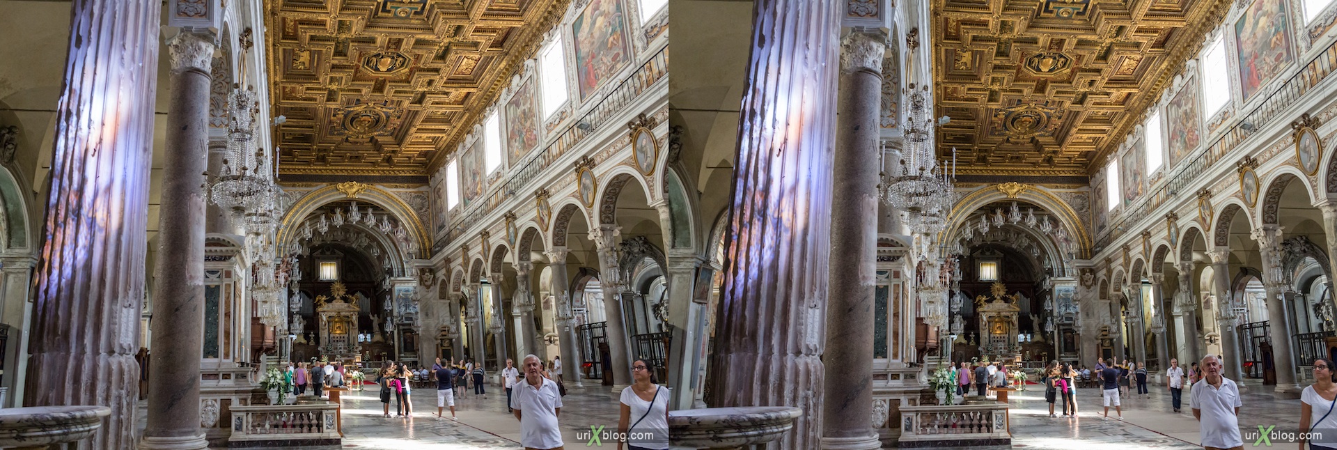 2012, church of Santa Maria in Aracoeli, Rome, Italy, cathedral, monastery, Christianity, Catholicism, 3D, stereo pair, cross-eyed, crossview, cross view stereo pair