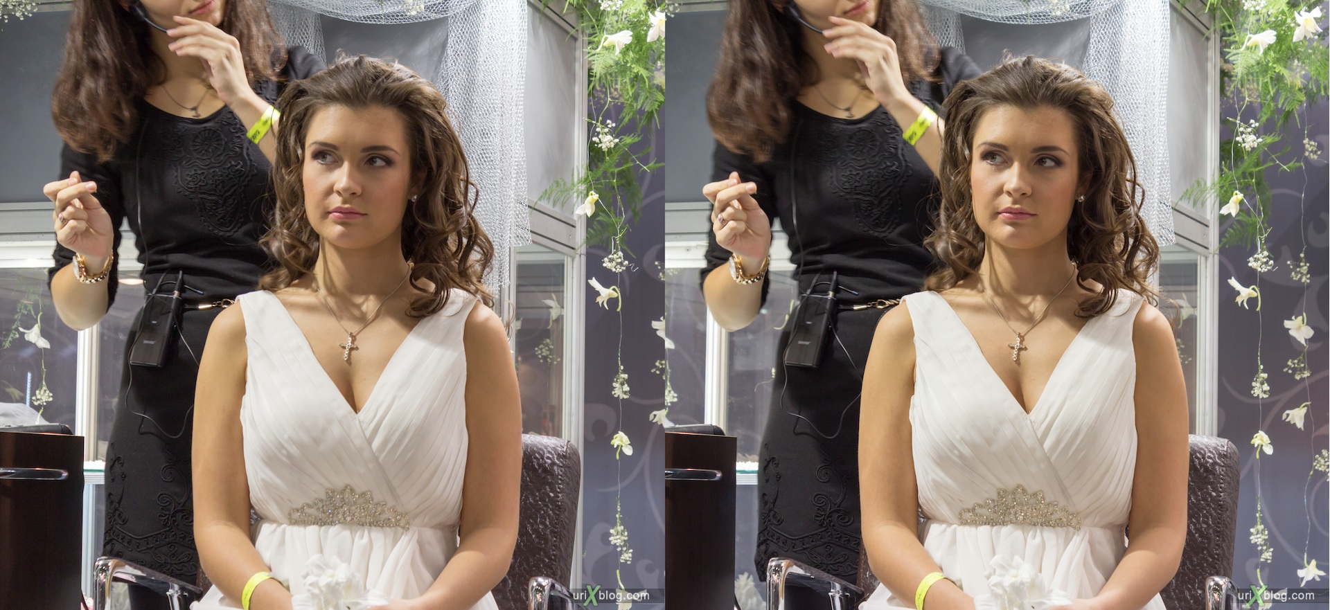2012, interCharm exhibition, Crocus Expo, Moscow, girls, models, 3D, stereo pair, cross-eyed, crossview, cross view stereo pair