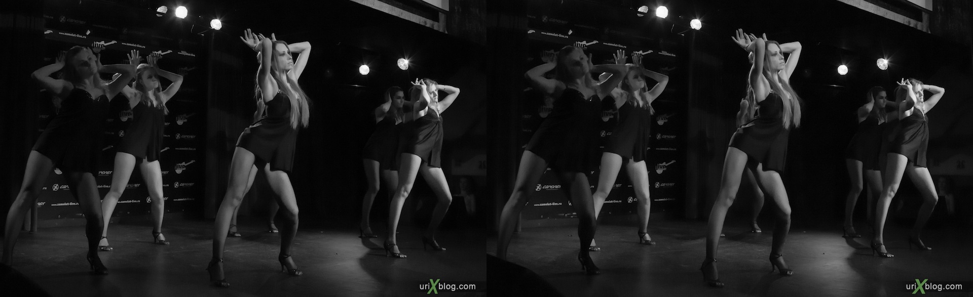 2012, dances, girls, Vesta, Airplane club, Moscow, Russia, 3D, stereo pair, cross-eyed, crossview, cross view stereo pair