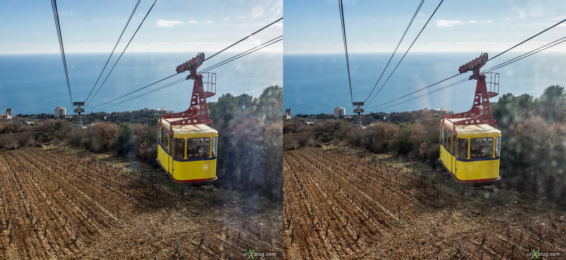 2012, Ai-Petri, mountains, Crimea, Russia, Ukraine, cableway, winter, 3D, stereo pair, cross-eyed, crossview, cross view stereo pair, stereoscopic