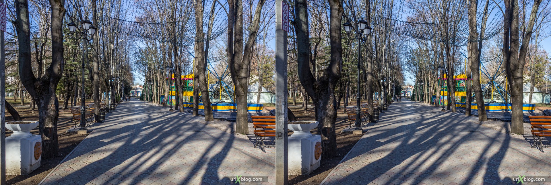 2012, Simferopol, Childrens park, Crimea, Russia, Ukraine, winter, 3D, stereo pair, cross-eyed, crossview, cross view stereo pair, stereoscopic