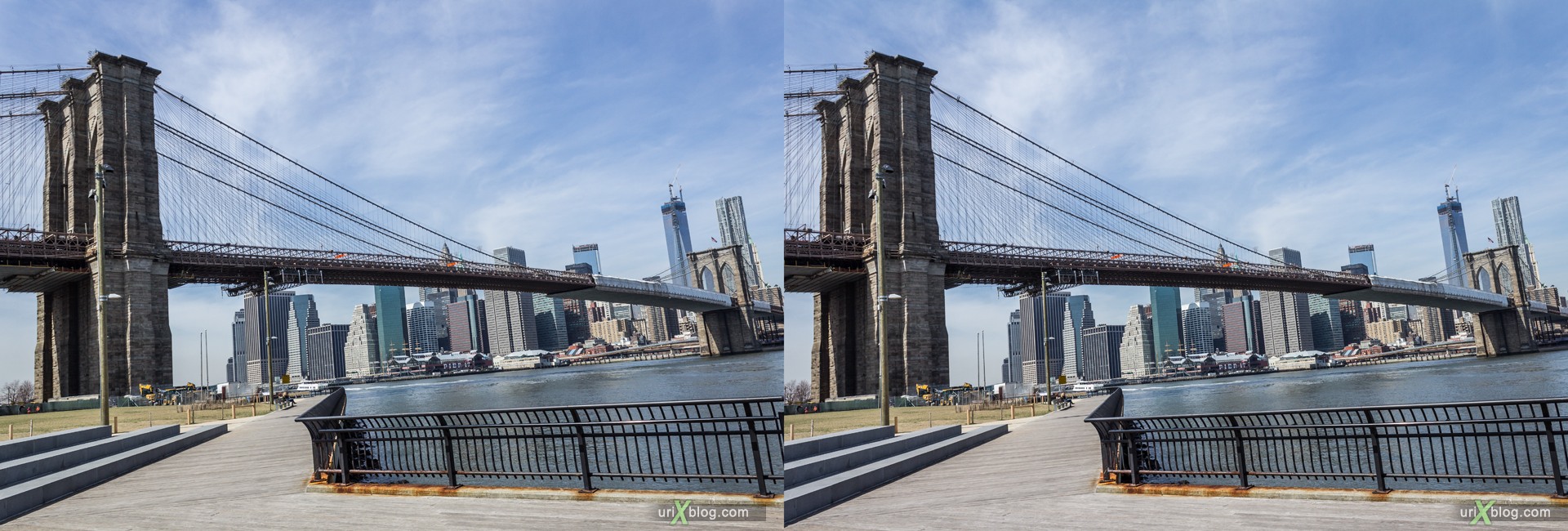 2013, Brooklyn Bridge парк, Нью-Йорк, США, 3D, перекрёстные стереопары, стерео, стереопара, стереопары
