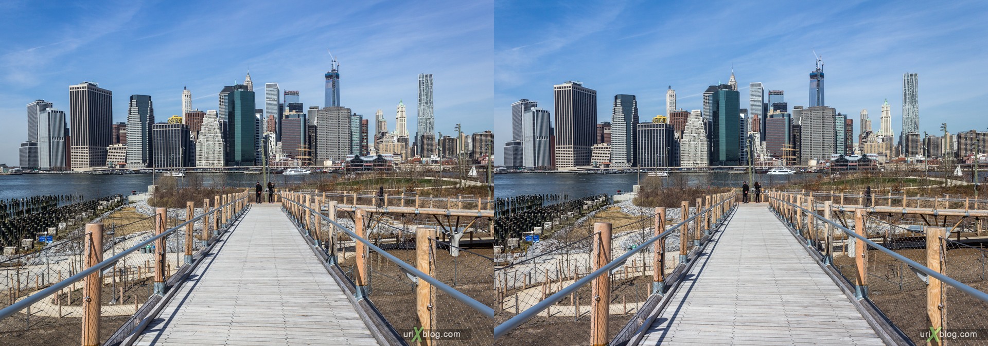 2013, Brooklyn Bridge парк, Бруклин, Нью-Йорк, США, 3D, перекрёстные стереопары, стерео, стереопара, стереопары