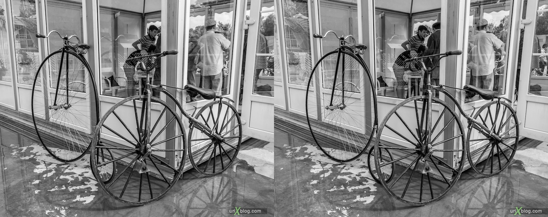 2013, old, ancient, bikes, bicycles, exhibition, rally, Moscow, Russia, 3D, stereo pair, cross-eyed, crossview, cross view stereo pair, stereoscopic