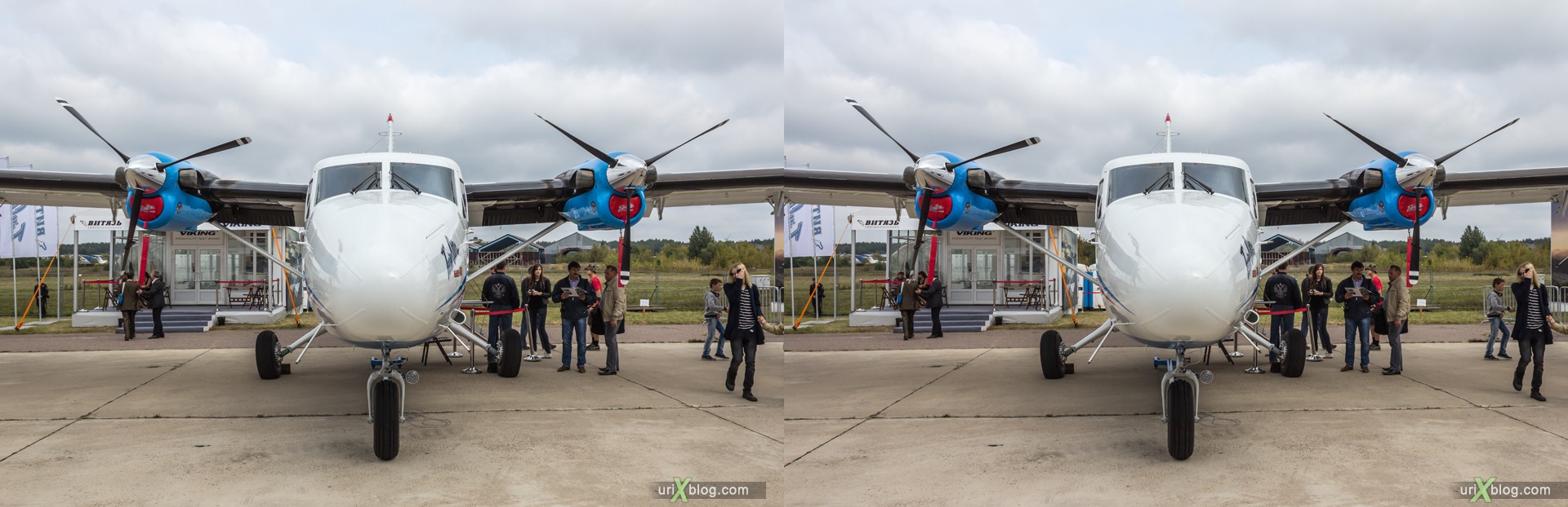 2013, Series 400 Twin Otter, MAKS, International Aviation and Space Salon, Russia, Ramenskoye airfield, airplane, 3D, stereo pair, cross-eyed, crossview, cross view stereo pair, stereoscopic