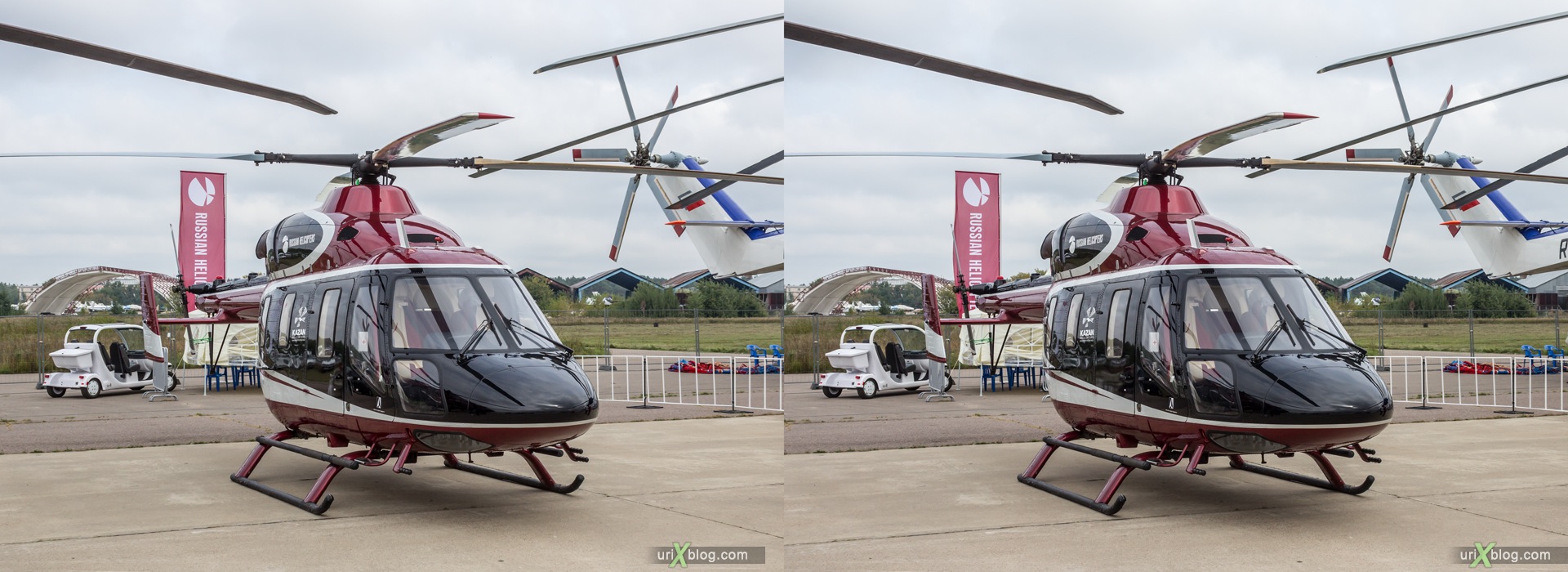 2013, MAKS, International Aviation and Space Salon, Russia, Ramenskoye airfield, Ansat, helicopter, 3D, stereo pair, cross-eyed, crossview, cross view stereo pair, stereoscopic