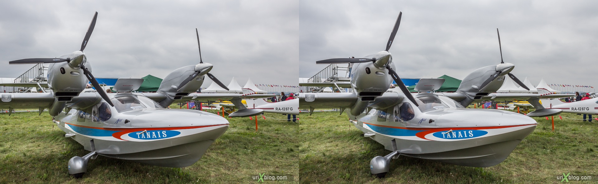 2013, L-44, MAKS, International Aviation and Space Salon, Russia, Ramenskoye airfield, airplane, 3D, stereo pair, cross-eyed, crossview, cross view stereo pair, stereoscopic