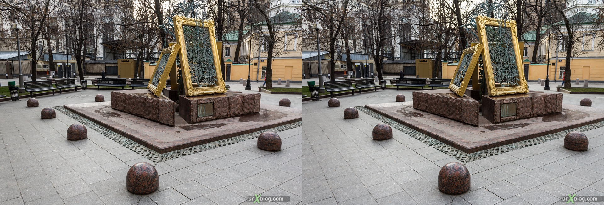 2013, Moscow, Russia, Bolshoy Tolmachovsky alley, metro, street, new pedestrian zone, 3D, stereo pair, cross-eyed, crossview, cross view stereo pair, stereoscopic