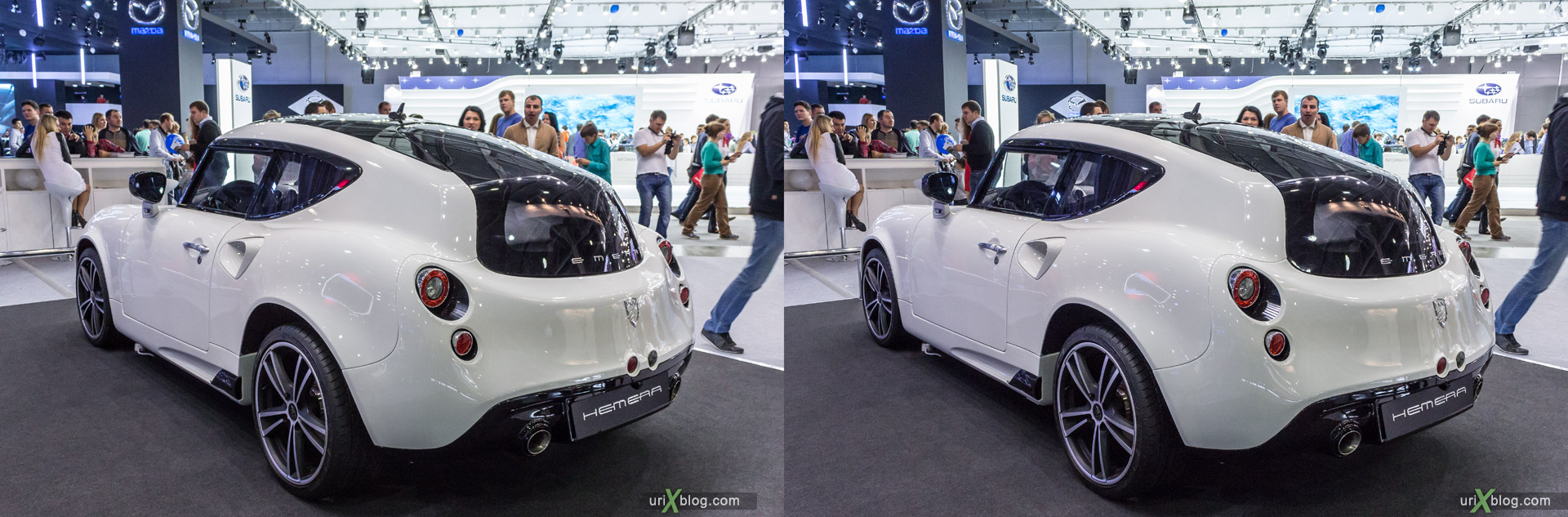 2014, PGO Hemera, Moscow International Automobile Salon, MIAS, Crocus Expo, Moscow, Russia, augest, 3D, stereo pair, cross-eyed, crossview, cross view stereo pair, stereoscopic