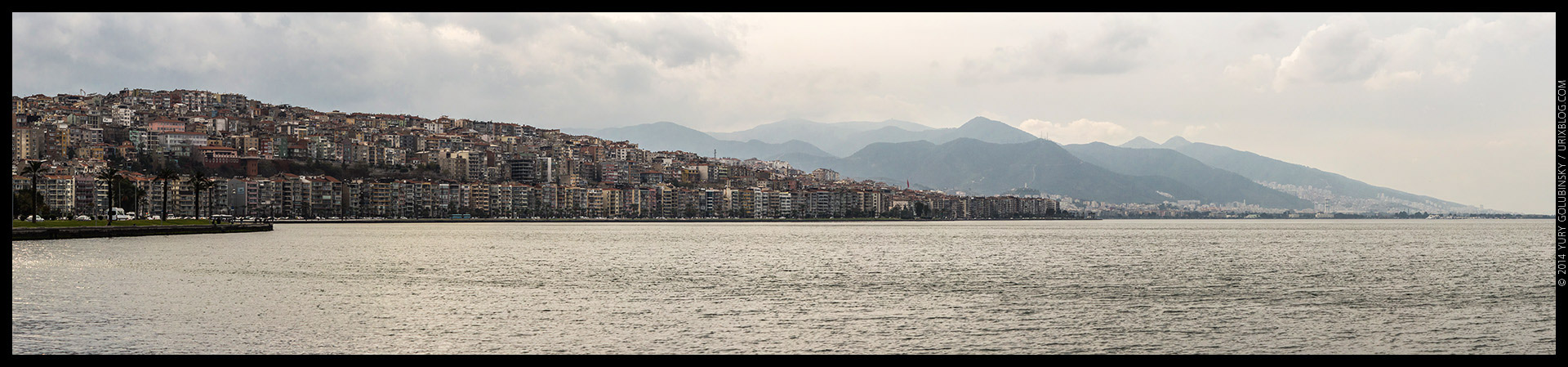 Измир, залив, Турция, панорама, горизонт, Эгейское море, набережная, корабли, 2014