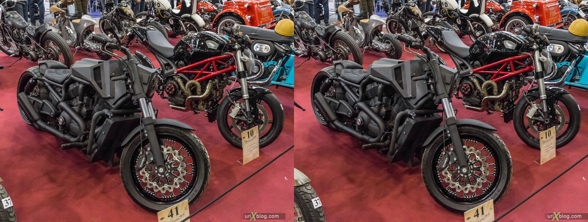 Moto park, exhibition, Crocus Expo, Moscow, Russia, 3D, stereo pair, cross-eyed, crossview, cross view stereo pair, stereoscopic, 2015
