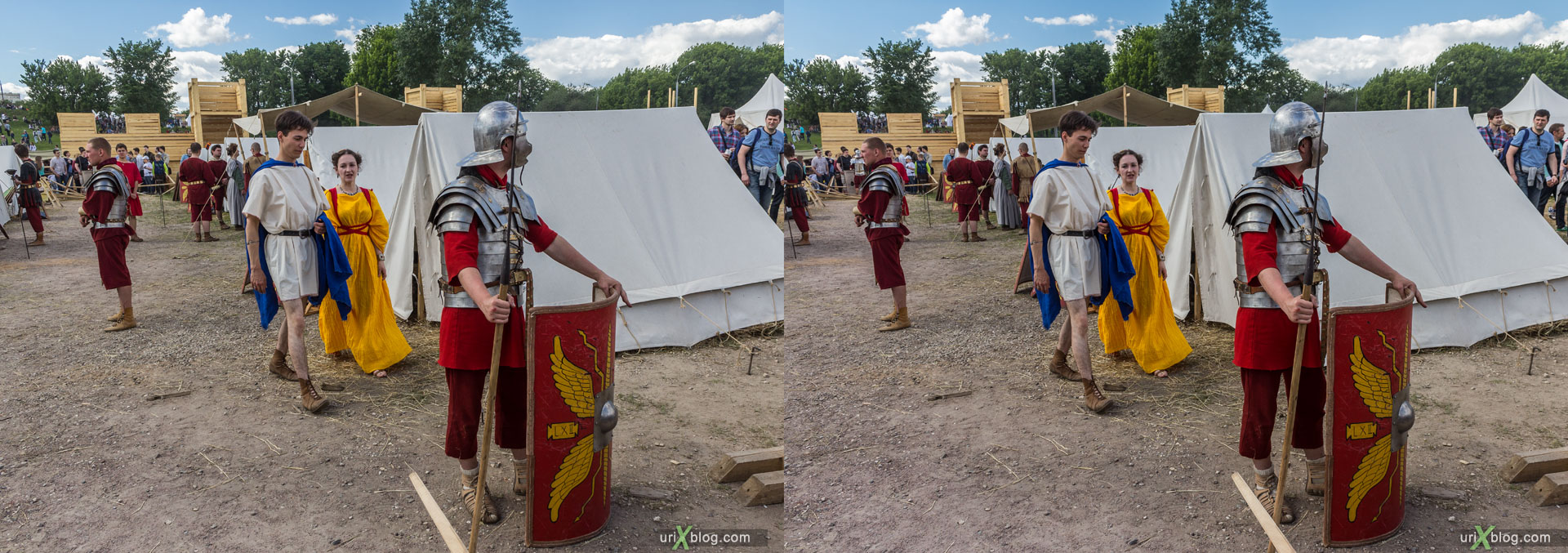 Times and Epochs, festival, Kolomenskoye park, Moscow, Russia, 3D, stereo pair, cross-eyed, crossview, cross view stereo pair, stereoscopic, 2015