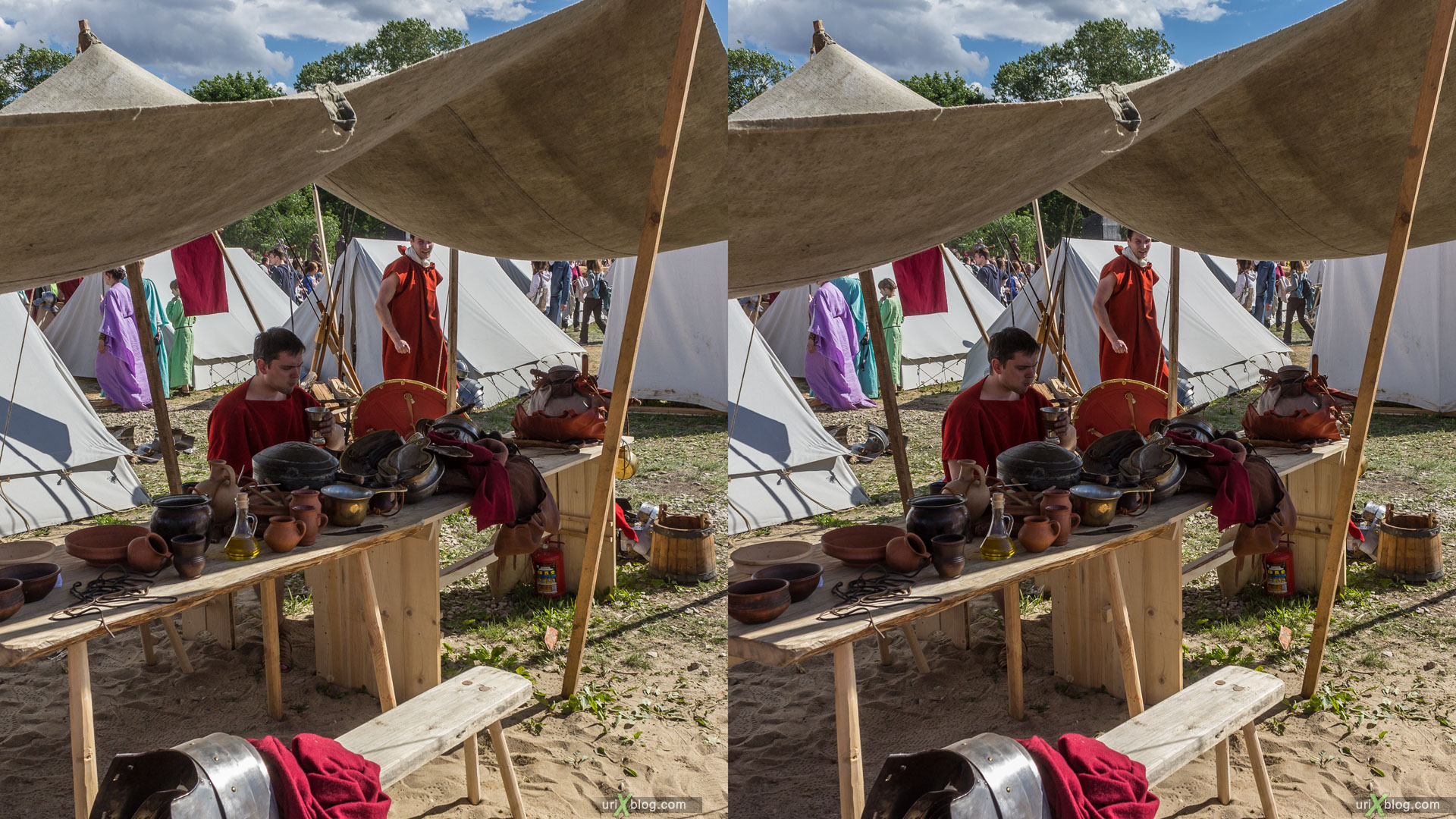 Times and Epochs, festival, Kolomenskoye park, Moscow, Russia, 3D, stereo pair, cross-eyed, crossview, cross view stereo pair, stereoscopic, 2015