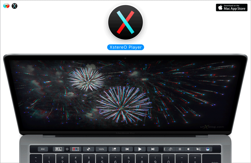 XstereO Player application, macOS, touch bar, screenshot