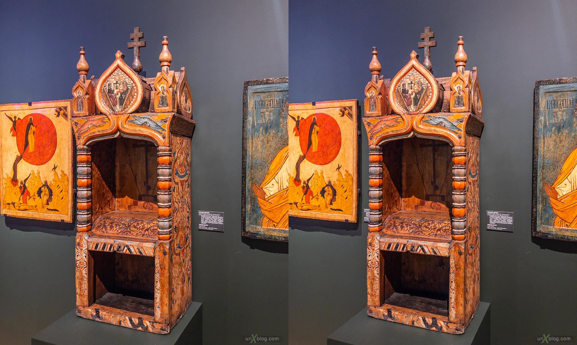 exhibition, Russian North, State Historical museum, Moscow, Russia, 3D, stereo pair, cross-eyed, crossview, cross view stereo pair, stereoscopic