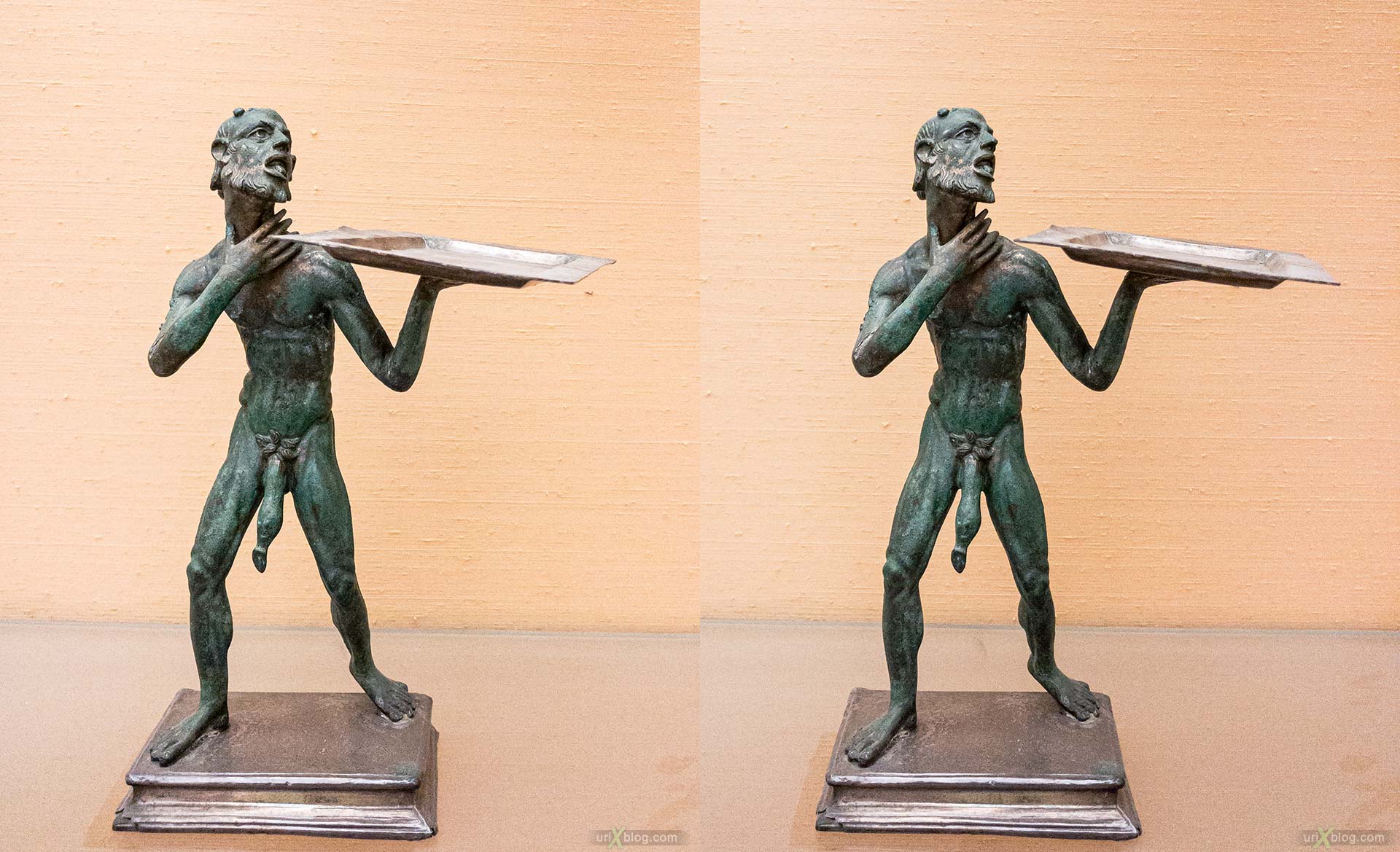 Secret cabinet, National Archaeological Museum of Naples, figurine, erotics, ancient Rome, Pompei, exhibition, Naples, Italy, 3D, stereo pair, cross-eyed, crossview, cross view stereo pair, stereoscopic