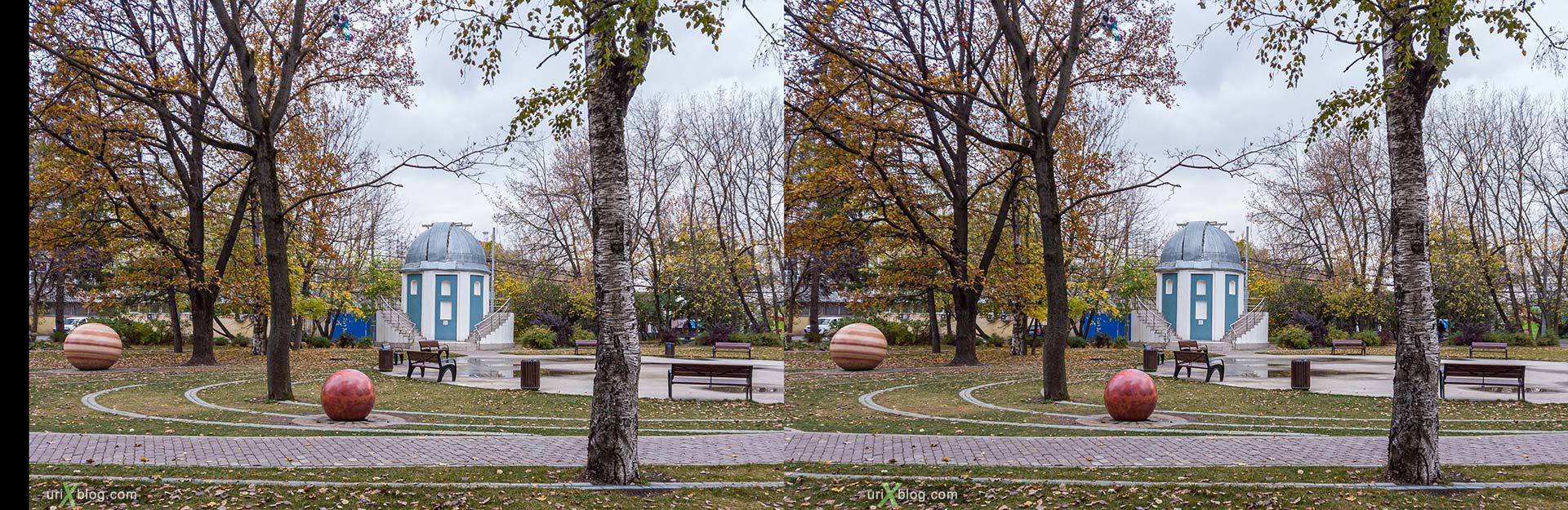 observatory, Sokolniki, park, Moscow, Russia, 3D, stereo pair, cross-eyed, crossview, cross view stereo pair, stereoscopic