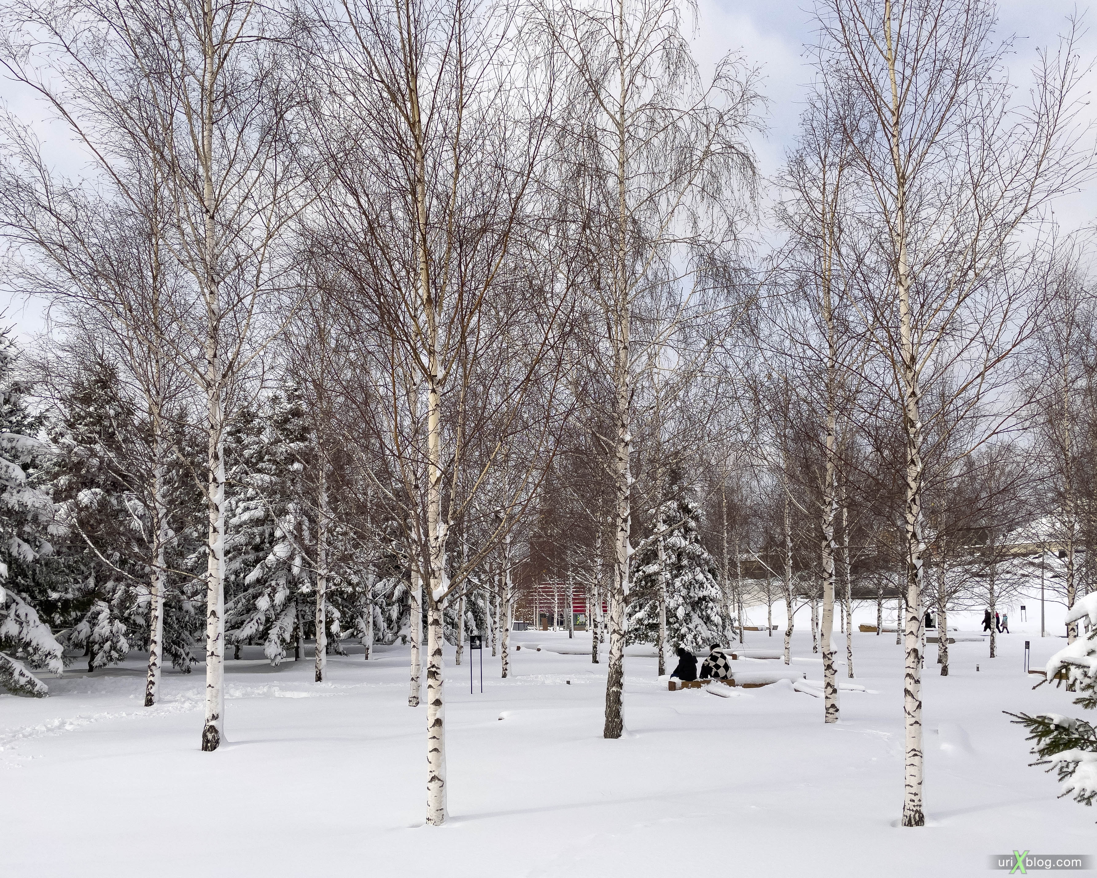 park, Zaryadye, snow, spring, winter, april, Kremlin, Moscow, Russia