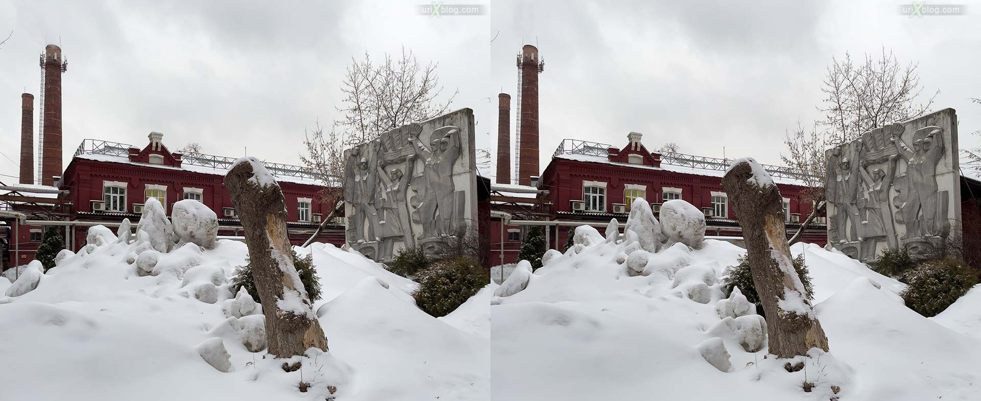 Crystal factory, Moscow, Russia, 3D, stereo pair, cross-eyed, crossview, cross view stereo pair, stereoscopic